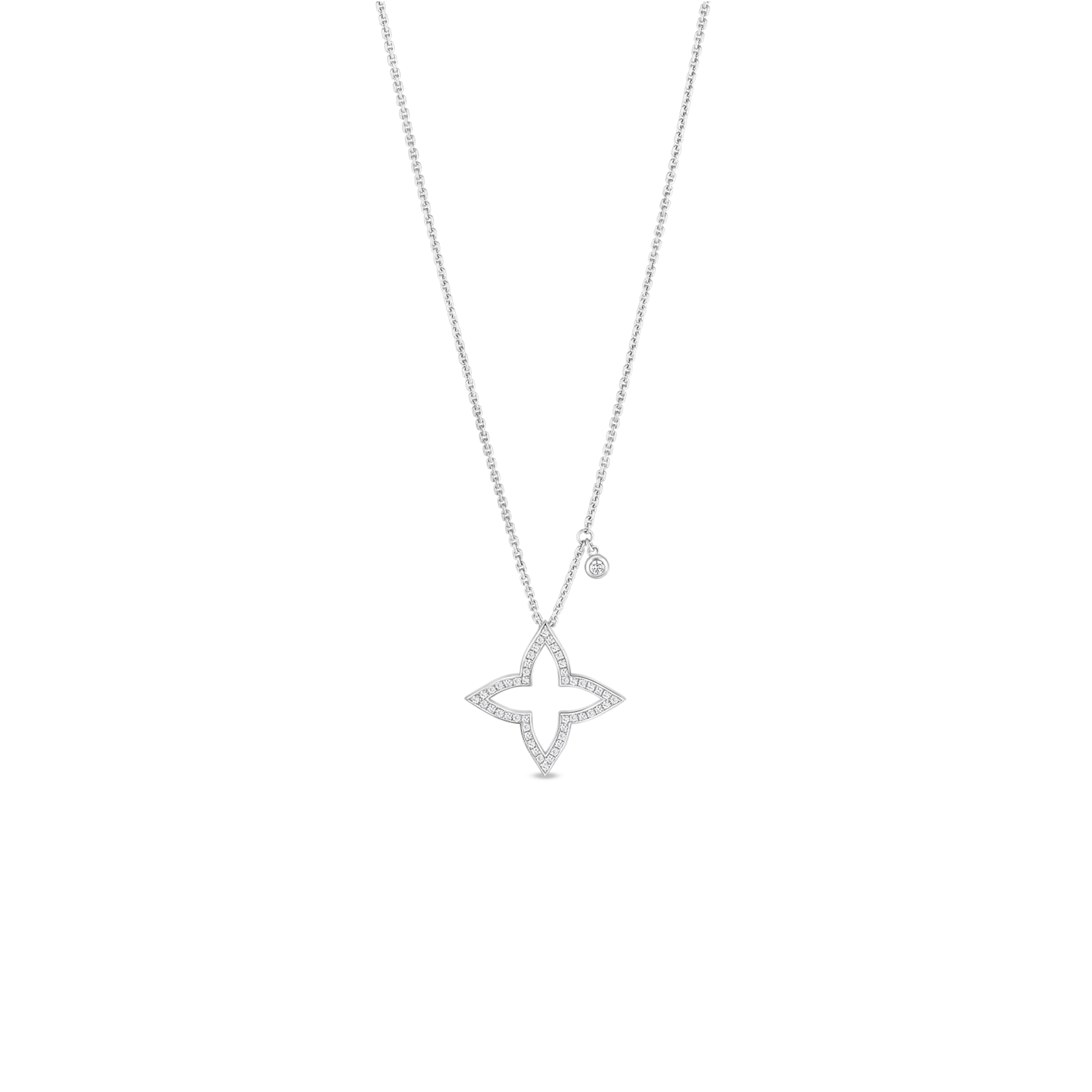 LOUIS VUITTON OMBRE BLOSSOM PENDANT, WHITE GOLD AND DIAMONDS Q03093